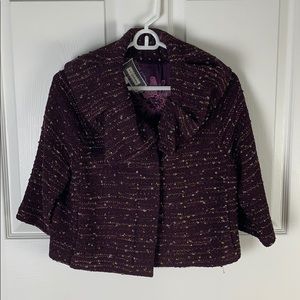 St. John tweed cape purple